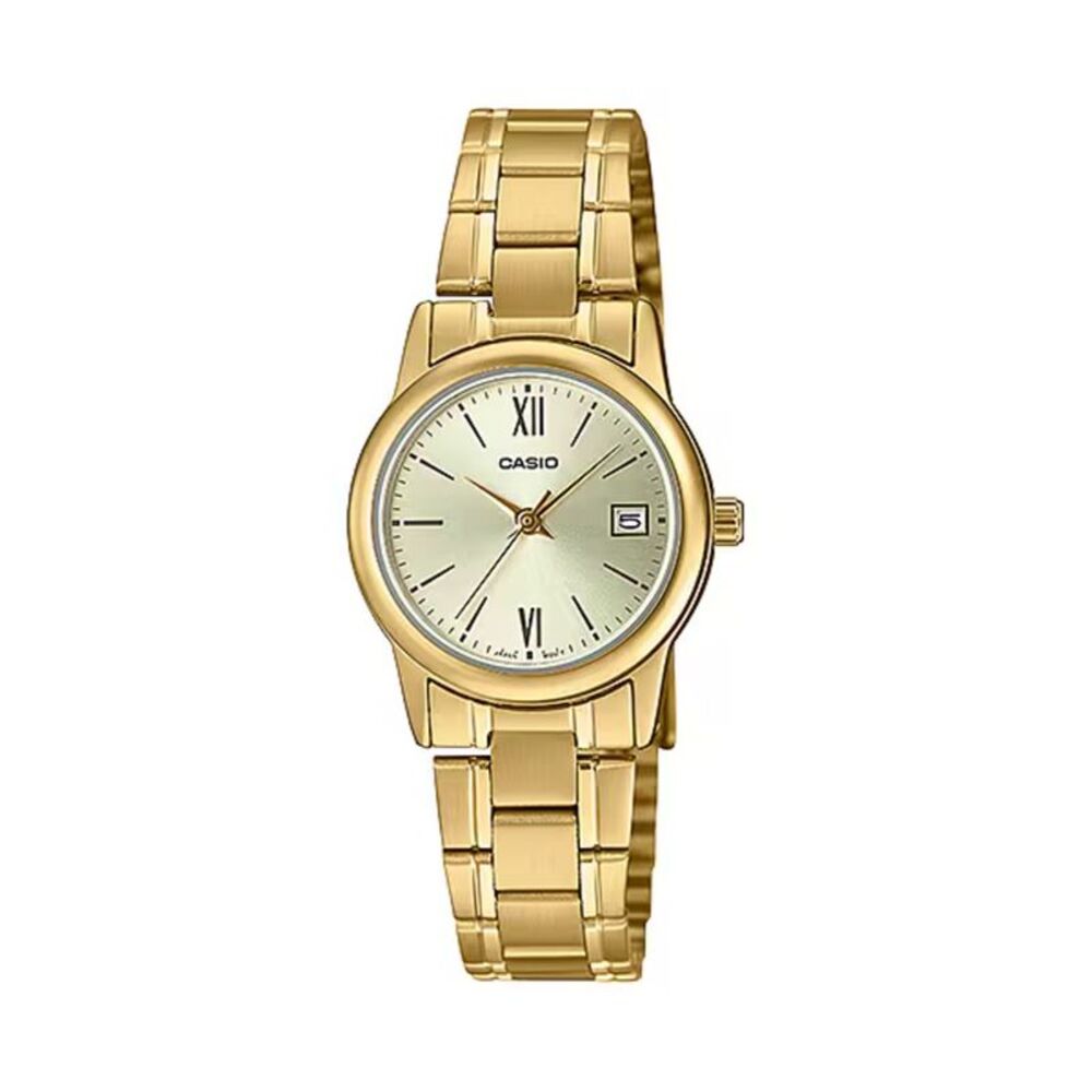 Casio Women’s Gold Watch with Champagne Dial - LTP-V002G-9A